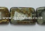 COS23 15.5 inches 22*30mm rectangle ocean stone beads wholesale