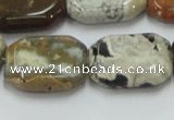 COS26 15.5 inches 18*25mm octagonal ocean stone beads wholesale