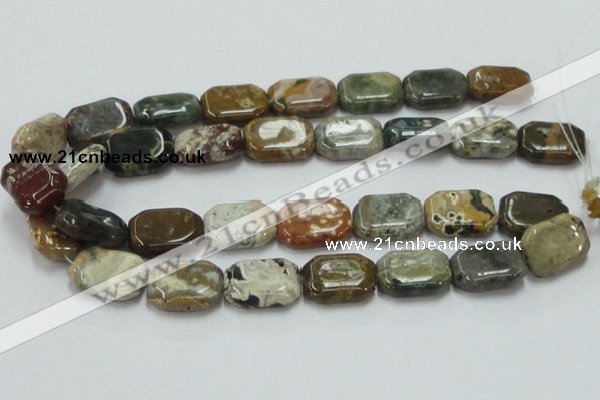 COS26 15.5 inches 18*25mm octagonal ocean stone beads wholesale