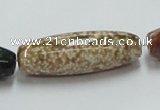 COS28 15.5 inches 12*40mm faceted column ocean stone beads wholesale