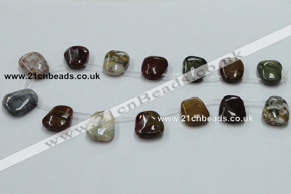 COS34 15.5 inches trapezoid 18*25mm ocean stone beads wholesale