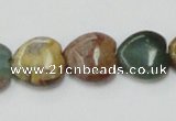 COS36 15.5 inches 16*16mm heart ocean stone beads wholesale