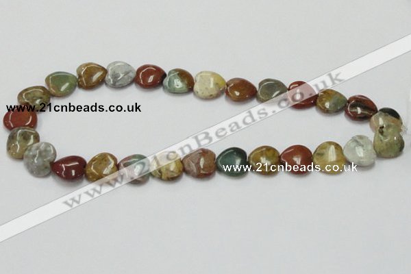 COS36 15.5 inches 16*16mm heart ocean stone beads wholesale