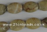 COV132 15.5 inches 13*18mm oval chrysanthemum agate beads wholesale