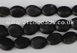 COV14 15.5 inches 8*10mm oval blackstone gemstone beads wholesale