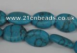 COV140 15.5 inches 12*17mm oval synthetic turquoise beads wholesale