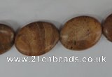 COV153 15.5 inches 15*20mm oval grain stone beads wholesale
