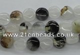 COZ17 15.5 inches 8mm flat round opal quartz beads wholesale