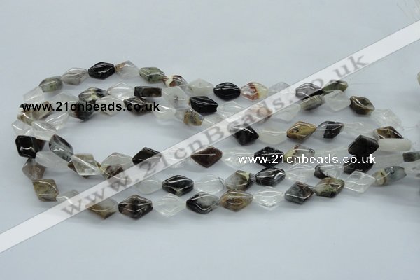 COZ25 15.5 inches 10*14mm diamond opal quartz beads wholesale