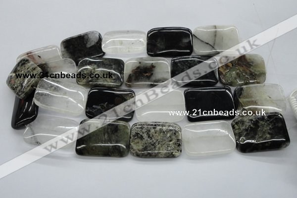 COZ27 15.5 inches 25*35mm rectangle opal quartz beads wholesale