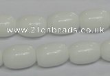 CPB12 15.5 inches 12*16mm drum white porcelain beads wholesale