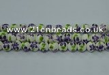 CPB625 15.5 inches 14mm round Painted porcelain beads