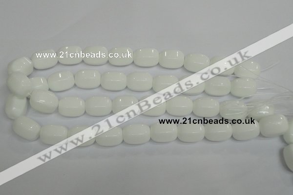 CPB68 15.5 inches 15*20mm drum white porcelain beads wholesale