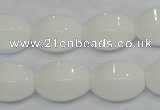 CPB71 15.5 inches 13*18mm rice white porcelain beads wholesale