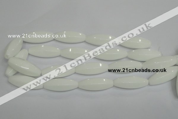 CPB82 15.5 inches 15*40mm rice white porcelain beads wholesale