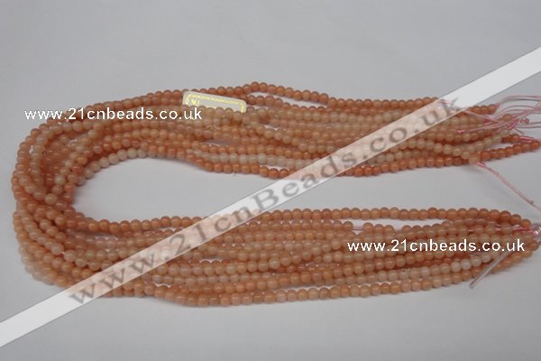 CPE01 15.5 inches 4mm round peach stone beads wholesale