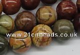 CPJ15 15.5 inches 6mm round picasso jasper beads wholesale