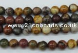 CPJ152 15.5 inches 6mm round picasso jasper gemstone beads