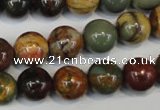 CPJ63 15.5 inches 12mm round picasso jasper gemstone beads