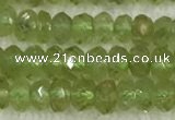 CPO118 15.5 inches 2*4mm faceted rondelle peridot gemstone beads