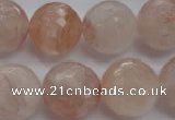 CPQ208 15.5 inches 18mm faceted round natural pink quartz beads