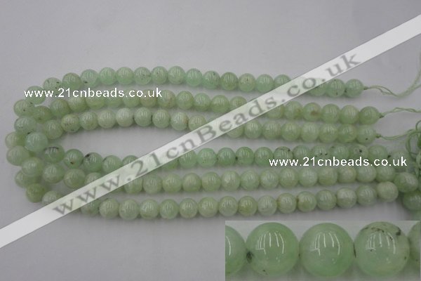CPR102 15.5 inches 8mm round natural prehnite beads wholesale