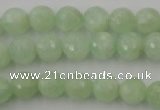 CPR113 15.5 inches 10mm faceted round natural prehnite beads wholesale