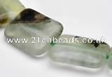 CPR14 A- grade 13*18mm rectangle natural Prehnite gemstone beads