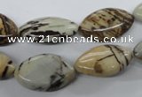 CPT03 15.5 inches 13*20mm marquise zebra picture jasper gemstone beads