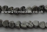 CPT184 15.5 inches 4*4mm heart grey picture jasper beads wholesale