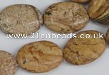 CPT252 15.5 inches 15*20mm oval picture jasper beads wholesale