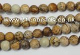 CPT501 15.5 inches 6mm faceted round picture jasper beads wholesale