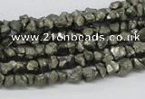 CPY01 16 inches 6mm nugget pyrite gemstone chip beads wholesale