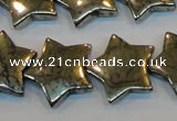 CPY158 15.5 inches 20mm star pyrite gemstone beads wholesale