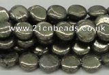 CPY16 16 inches 10mm coin pyrite gemstone beads wholesale