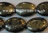 CPY42 16 inches 18*25mm oval pyrite gemstone beads wholesale