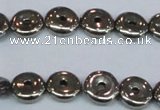 CPY574 15.5 inches 10mm donut pyrite gemstone beads wholesale
