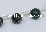CPY783 Top drilled 10mm round pyrite gemstone beads wholesale