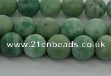 CQJ232 15.5 inches 8mm round matte Qinghai jade beads