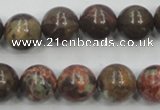 CRA04 15.5 inches 14mm round natural rainforest agate gemstone beads