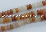 CRB02 15.5 inches 3*6mm rondelle red aventurine jade beads