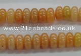 CRB04 15.5 inches 5*10mm rondelle red aventurine jade beads