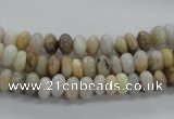 CRB05 15.5 inches 3*6mm rondelle bamboo leaf agate beads