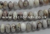 CRB07 15.5 inches 5*8mm rondelle grey agate gemstone beads