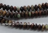 CRB10 15.5 inches 4*6mm rondelle rainbow agate gemstone beads