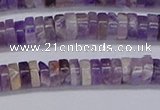 CRB1006 15.5 inches 2*5mm heishi dogtooth amethyst beads wholesale