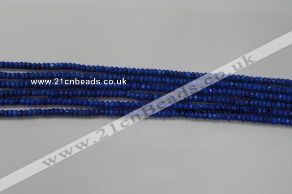 CRB106 15.5 inches 2.5*4mm faceted rondelle dyed turquoise beads