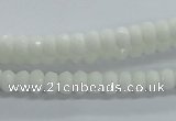 CRB11 15.5 inches 4*6mm faceted rondelle synthetic white agate beads