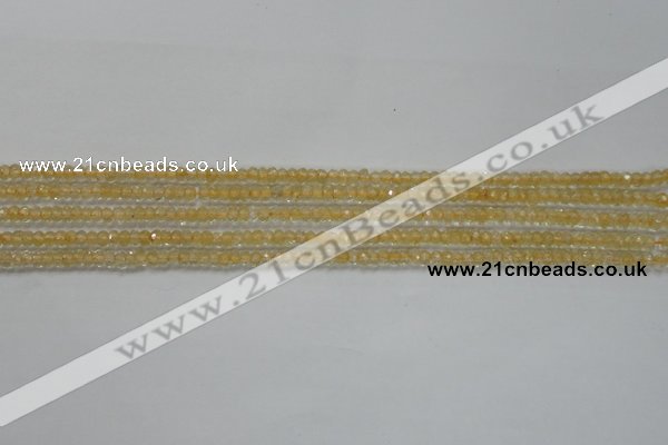 CRB114 15.5 inches 3*4.5mm faceted rondelle citrine gemstone beads