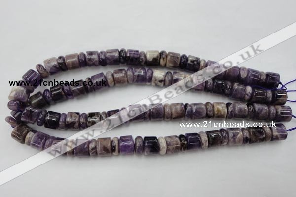 CRB130 15.5 inches 6*12mm & 10*12mm rondelle dogtooth amethyst beads